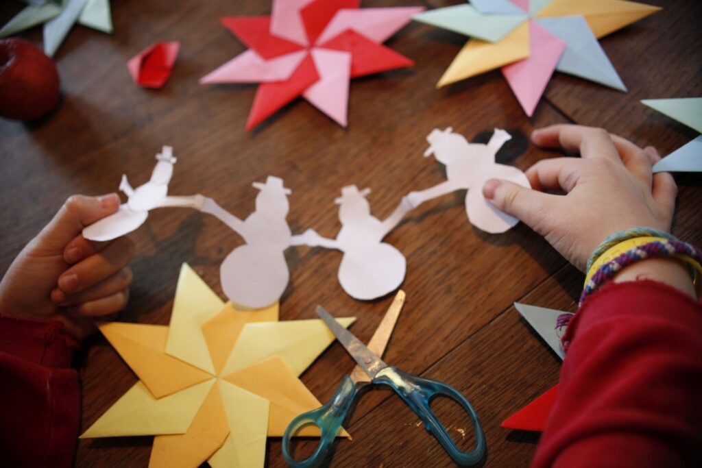 Homemade Christmas decorations.